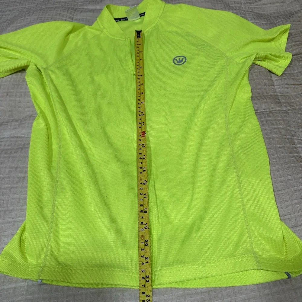 Canari Cycling Jersey Full Zip High Visability Neon Yellow Men's Large